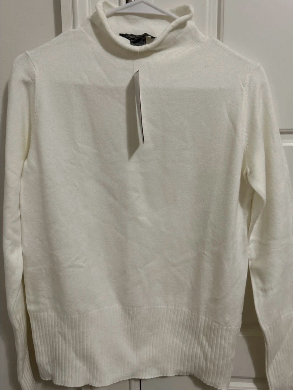 French Connection Cream Mock Neck Sweater